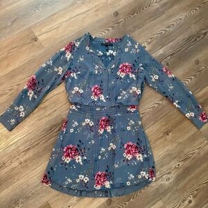 White House Black Market Blue Floral Dress